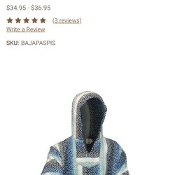 Earthragz Baja hoodie. Size L.