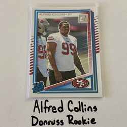 Alfred Collins San Francisco 49ers DT Donruss Rookie Card.