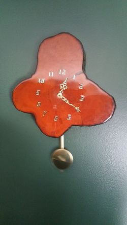 Abstract Shaped Wooden Wall Clock