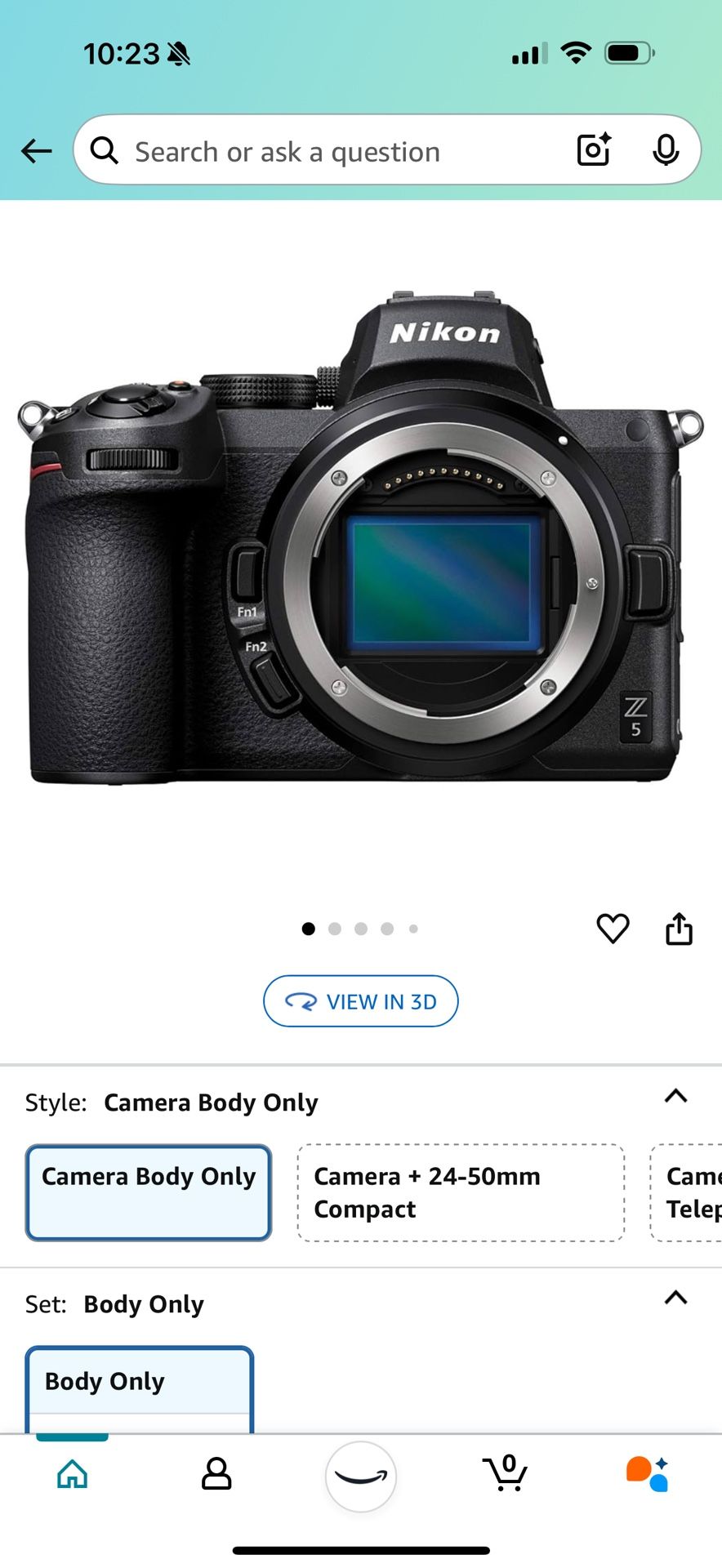 Nikon Z5 4k Video mirrorless Camera