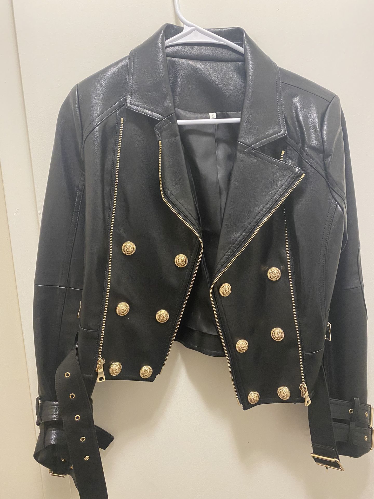Black leather Jacket 