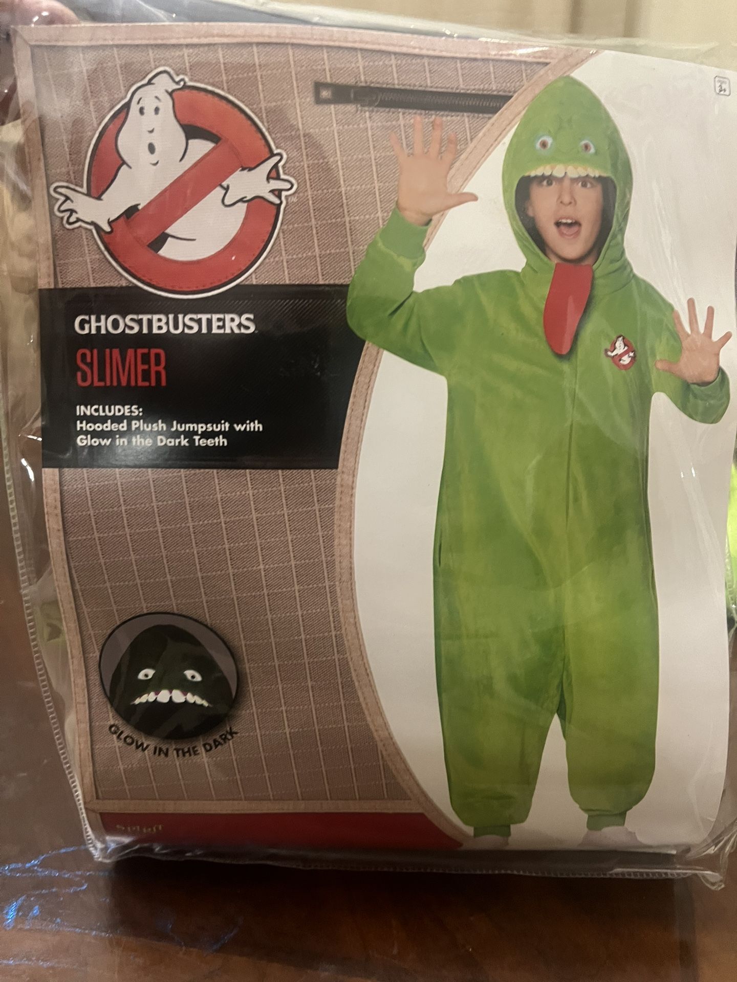 GHOSTBUSTERS COSTUME SLIMER CHILD SIZE L