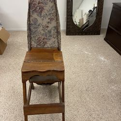 Vintage Antique “Bachelors Chair”  Ironing Board And Chair 