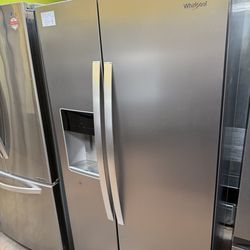 Whirlpool 36” side by side refrigerator