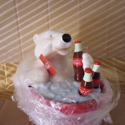 Coca cola Polar Bear Cookie Jar