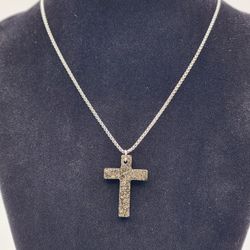 Handmade Pyrite Cross Pendant Necklace Resin Cross 50cm 2.5mm Stainless Steel Chain
3 Are available, Price is For each. 

