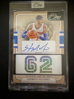 2024-25 Panini One And One Carmelo Anthony Stat Autographs **01/62** Knicks