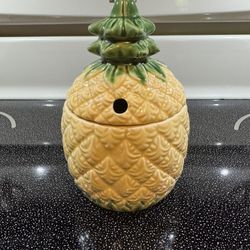 Pineapple Tiki Mug 6" Orchids Of Hawaii 1960s Vintage 1970s 12 Oz