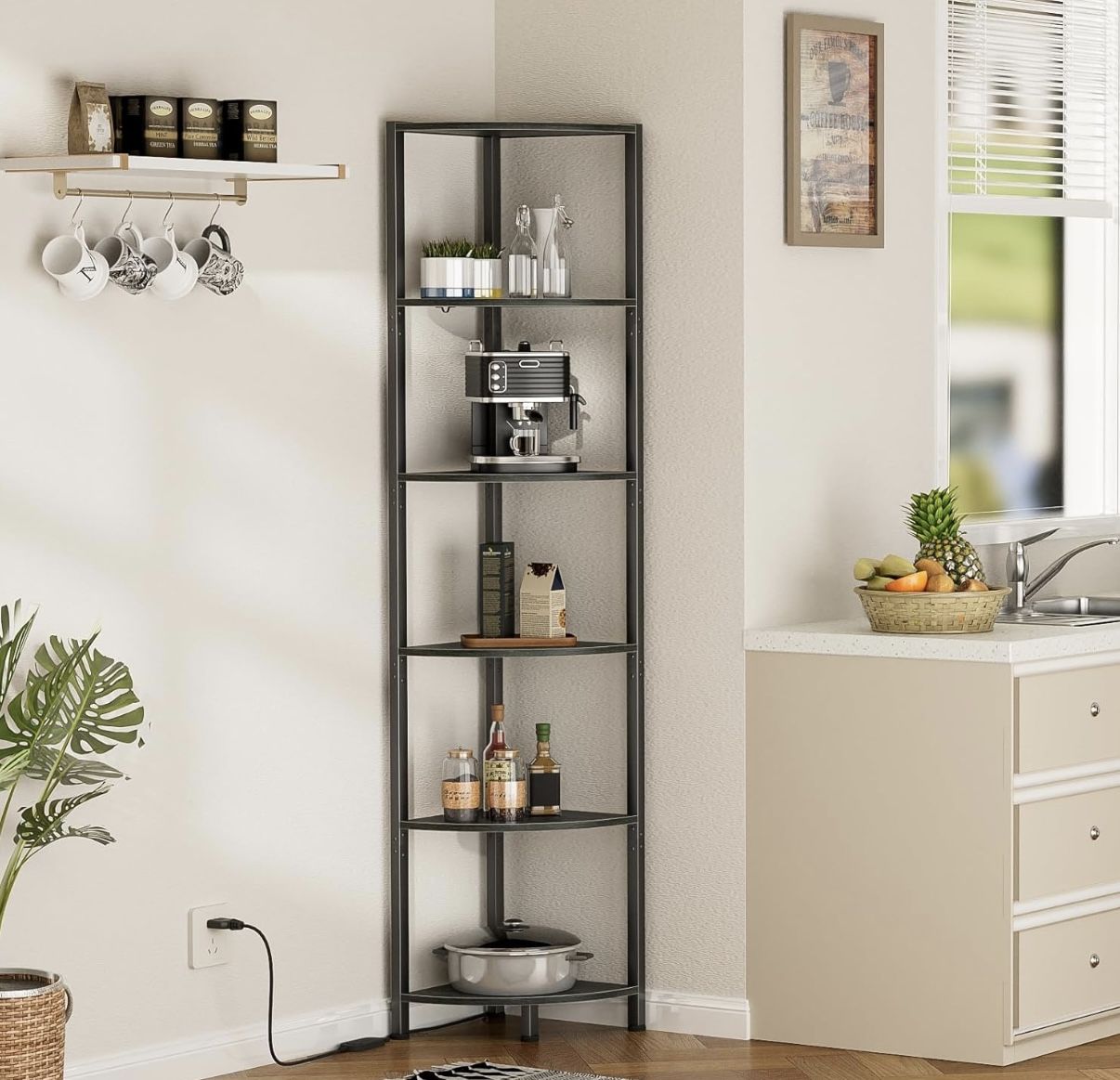 Corner LED Lighting Shelf - $20