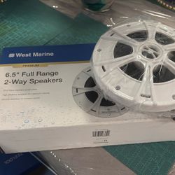 West marine 6.5” Full Range 2-way Speakers Brand New