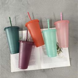 24 oz Glitter Cups