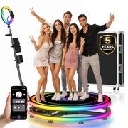 360 Photo Booth Spinner Platform with RGB Lighting