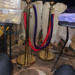 STANTIONS Qty 6 with ropes - Purple/Red