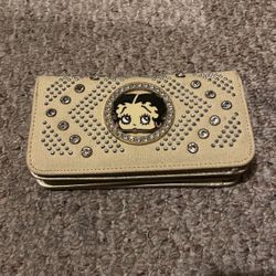 Cute betty boop rhinestone wallet