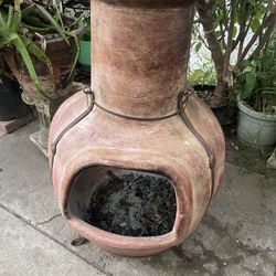 3 side fire pit clay