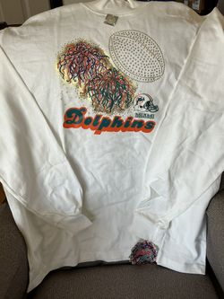 Miami Dolphins White Turtle Neck Sweater 