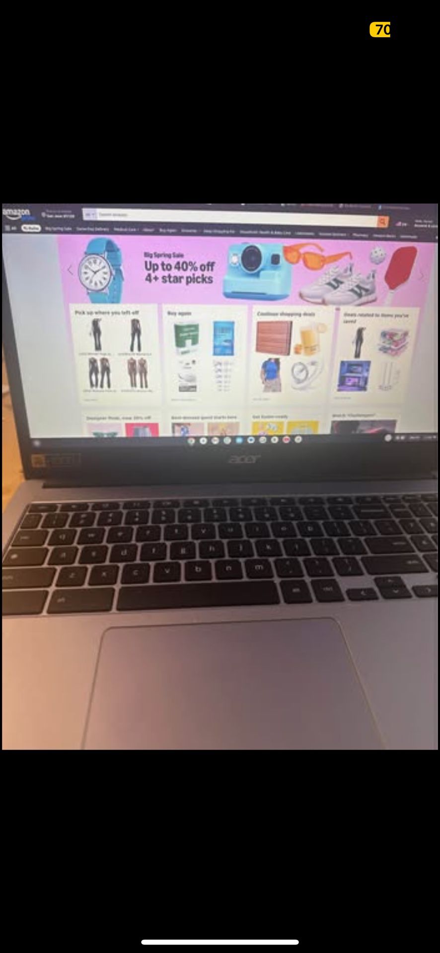 New Acer Chromeback 315 15.6 Light Purple Laptop With Case
