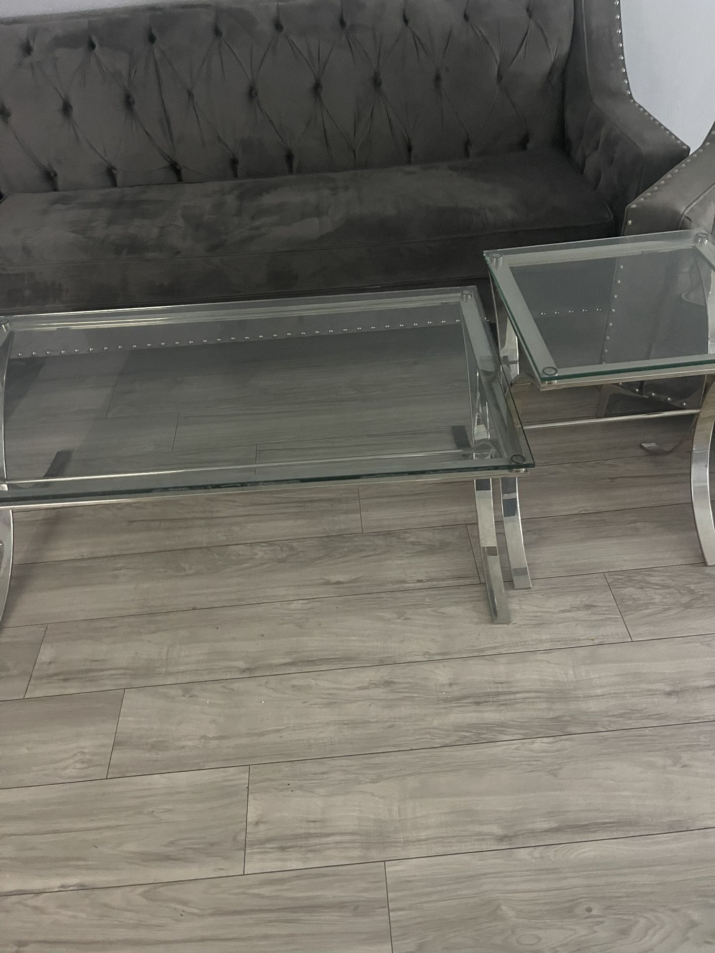 Coffee Table With A Side Table