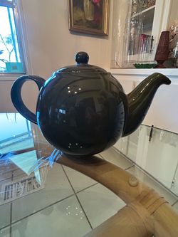 Dark Green English Ceramic Teapot