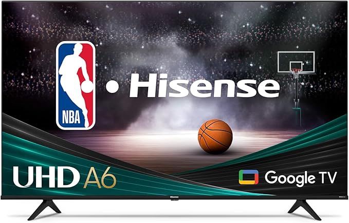 Hisense 75-Inch Class A6 Series 4K UHD Smart Google TV with Alexa Compatibility, Dolby Vision HDR, DTS Virtual X, Sports & Game Modes, Voice Remote, C