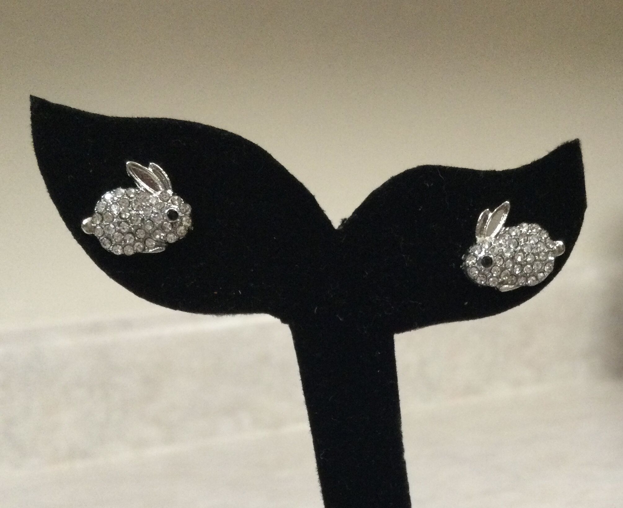 Silver Bunny Rabbit Earrings