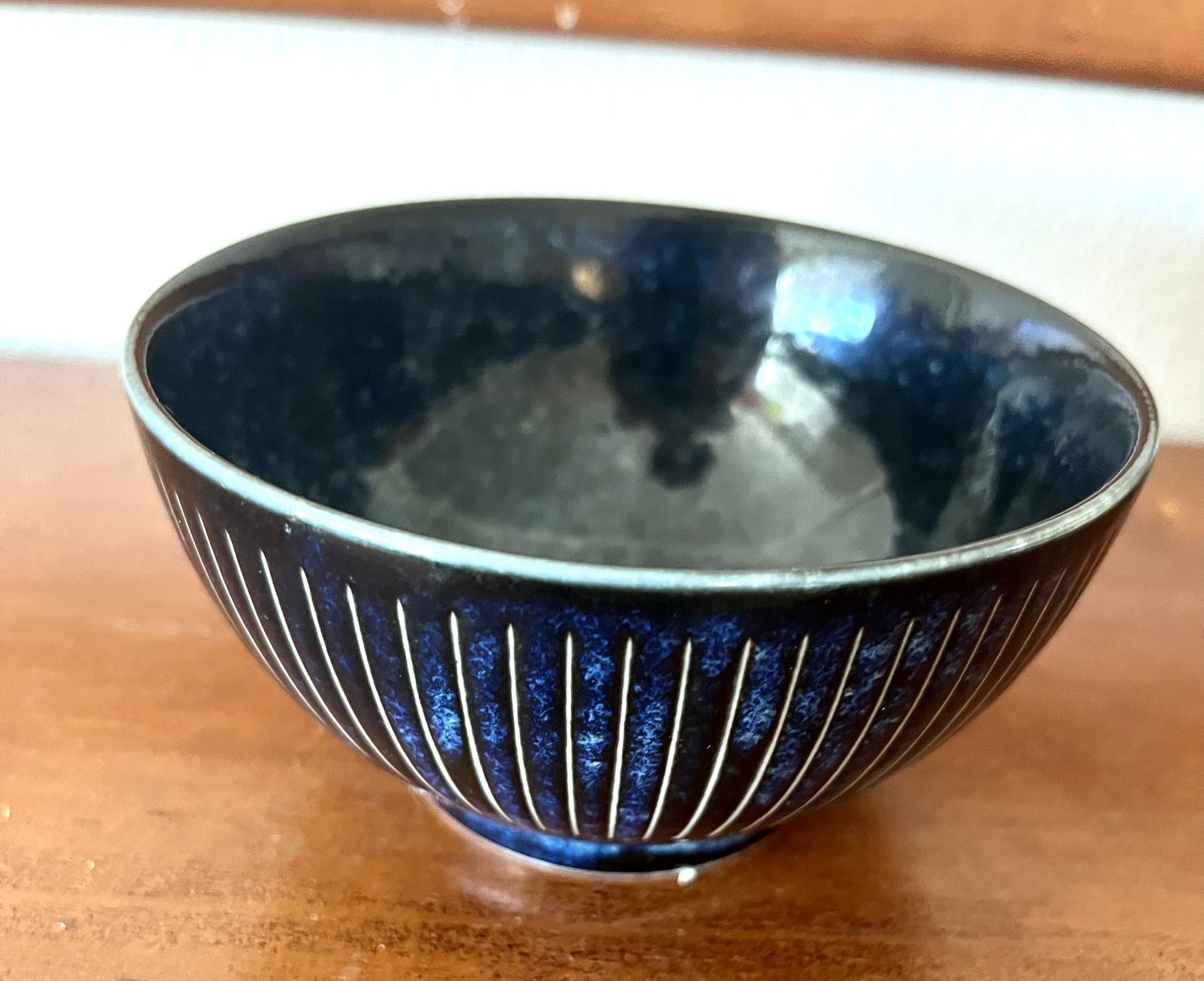 Small Toki Takane Indigo Glazed Bowl