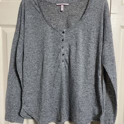 Women’s Victoria Secret Henley Pajama Shirt Size Small 