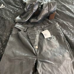 Leather Boots And Pants 