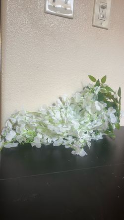 White Artificial Wisteria Flower Vine Garland