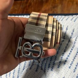Burberry Reversible monogram Motif-Vintage Check Belt