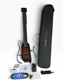 DONNER HUSH X HEADLESS ELECTRIC GUITAR TRAVEL KIT SUNBURST (CMP130691)