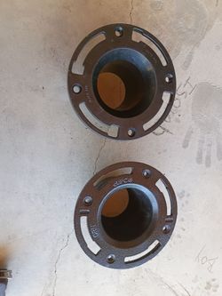 Toilet repair 4": inside diameter cast iron and plastic PVC pipe