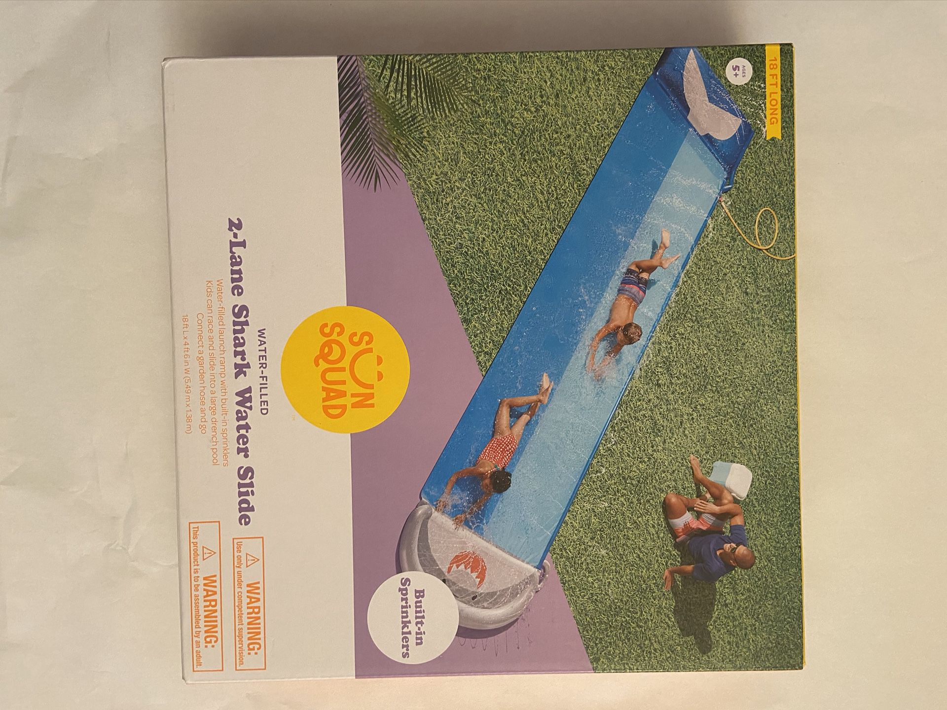 2 Lane Shark Slip and slide with EXTRA FEATURES