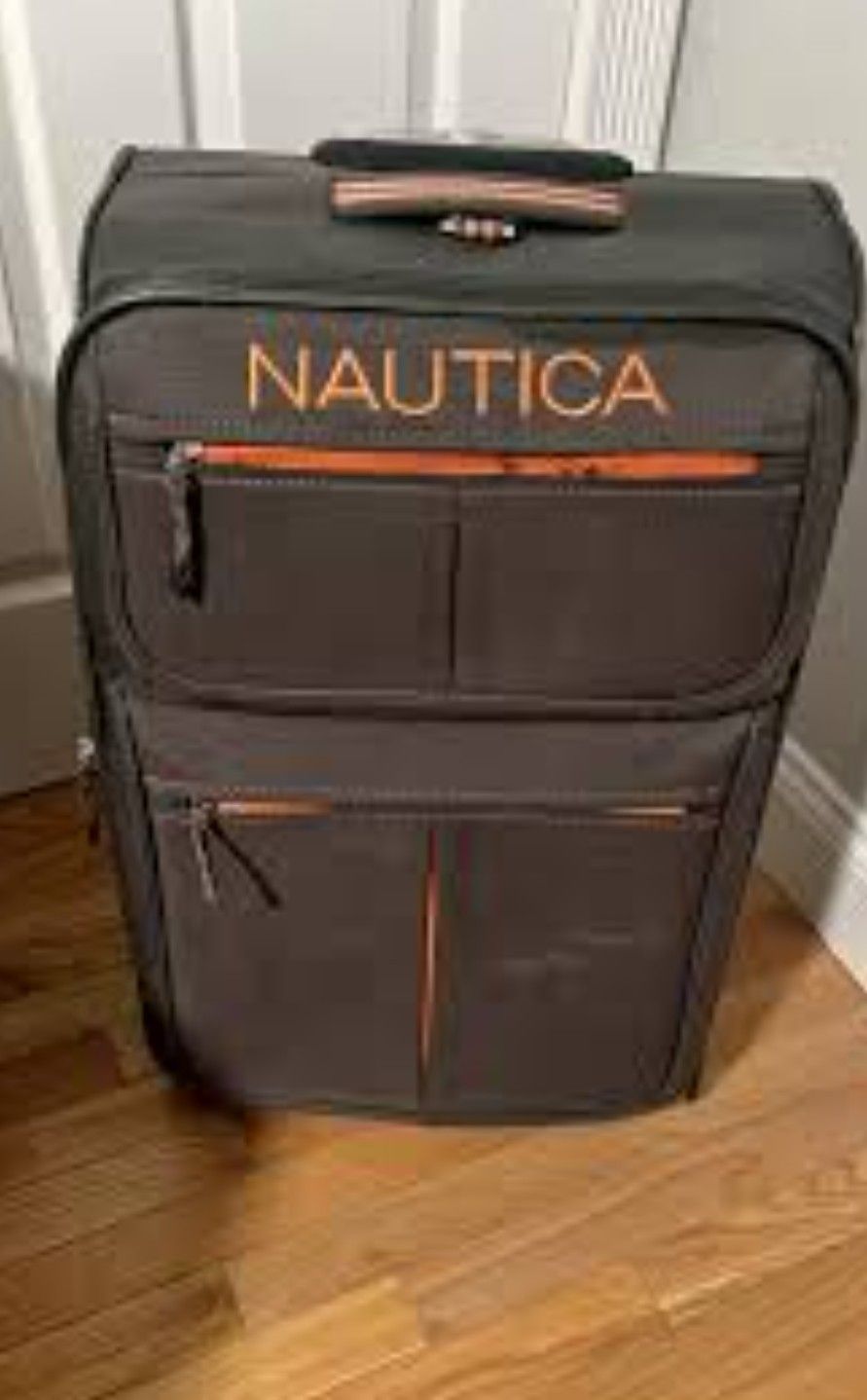Large Nautica Luggage Suitcase Bag On Wheels.