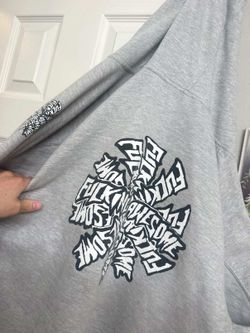 F*cking Awesome Three Spiral Grey Heather Hoodie