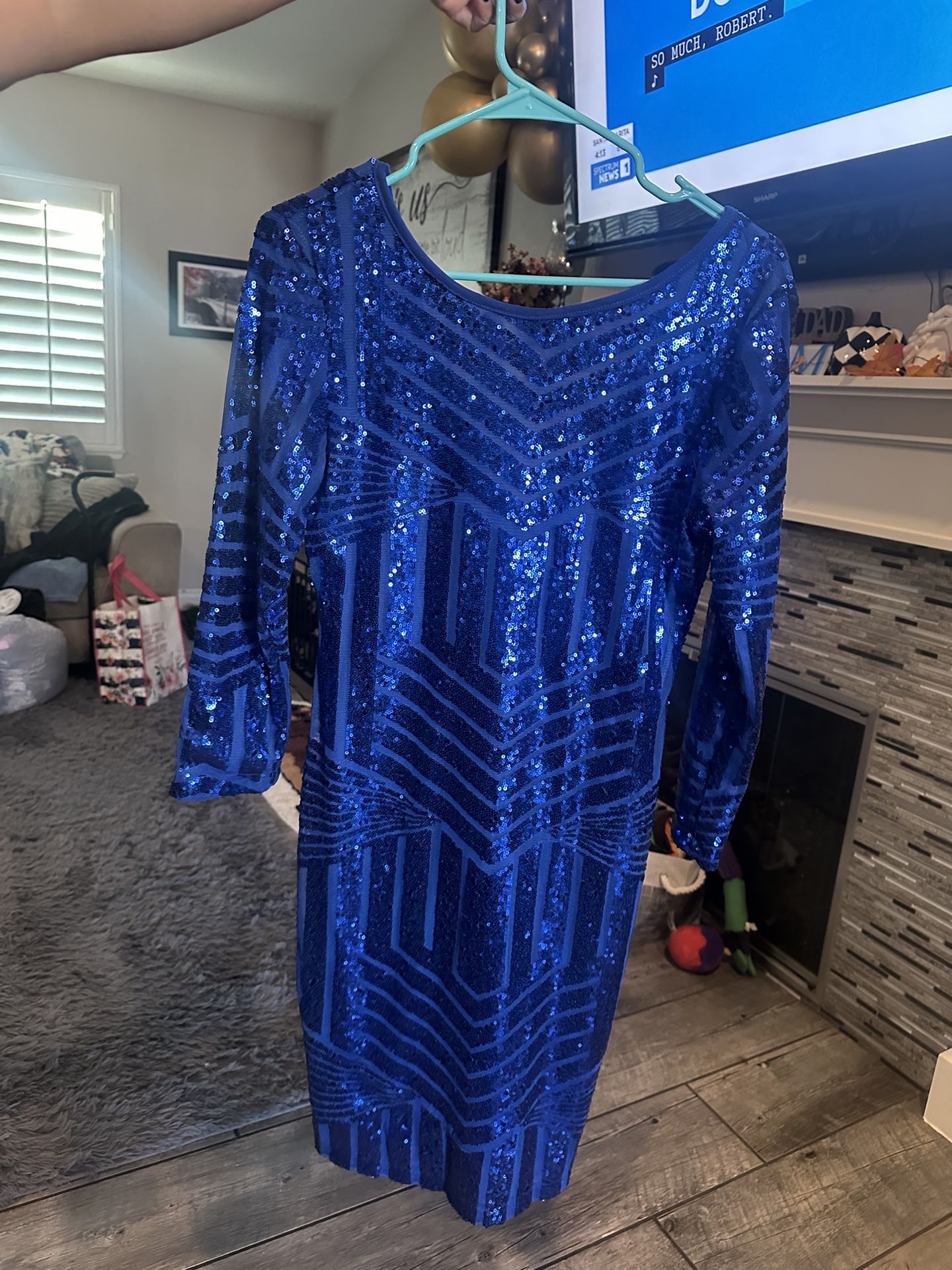 Blue Shiny Dress 