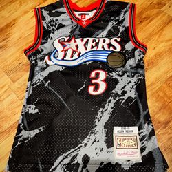 Allen Iverson Philadelphia 76ers Mitchell & Ness 2000/01 Hardwood Classics Marble Swingman Jersey