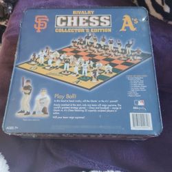 The Giants And A's Chess Set. 