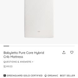 Baby Letto standard Crib Mattress 