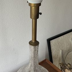 Vintage “cracked” Glass Lamp