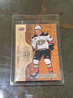 TROY TERRY - 2018v-19 UPPER DECK ENGRAINED - ROOKIE CARD NUMBERED 101/299 - GOOD CONDITION