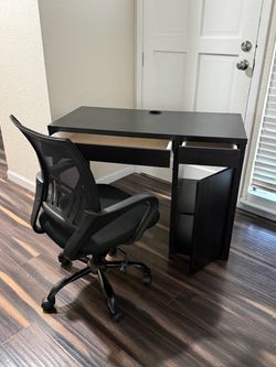 Computer desk and chair