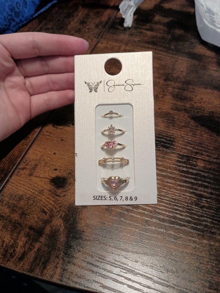 New Rings That I Am Selling All Of Them For 10$ And Old Earrings That I Want 3$ For The Earrings Are Clean And Sterile