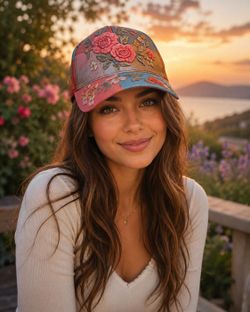 Floral Patchwork Snapback Cap for Women High Quality Printed Adjustable Hat
High quality printed women’s snapback cap featuring a floral patchwork des