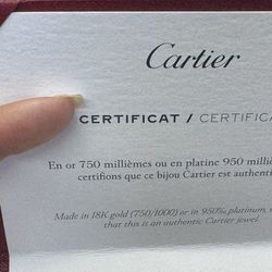 Cartier Bracelet Gold Daimond Original With Box And Papers 