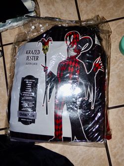 Krazed Jester Kids Halloween Costume Medium