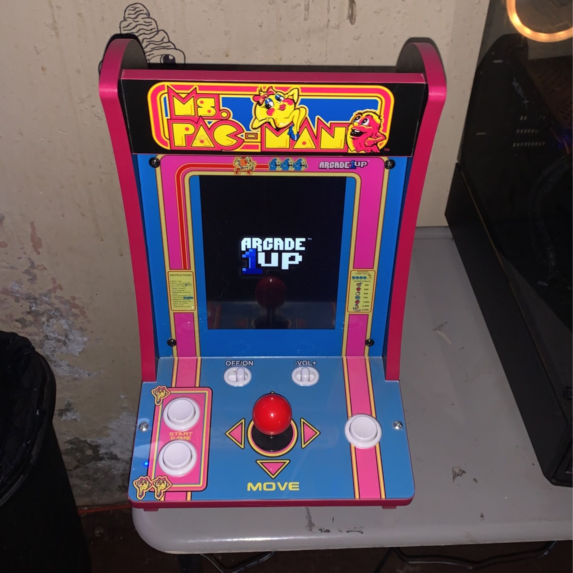Mz Pacman Vintage Arcade Game 