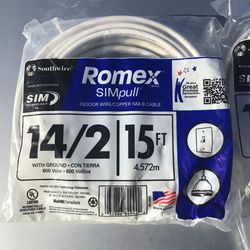 Romex 14/2 15 Feet $25
