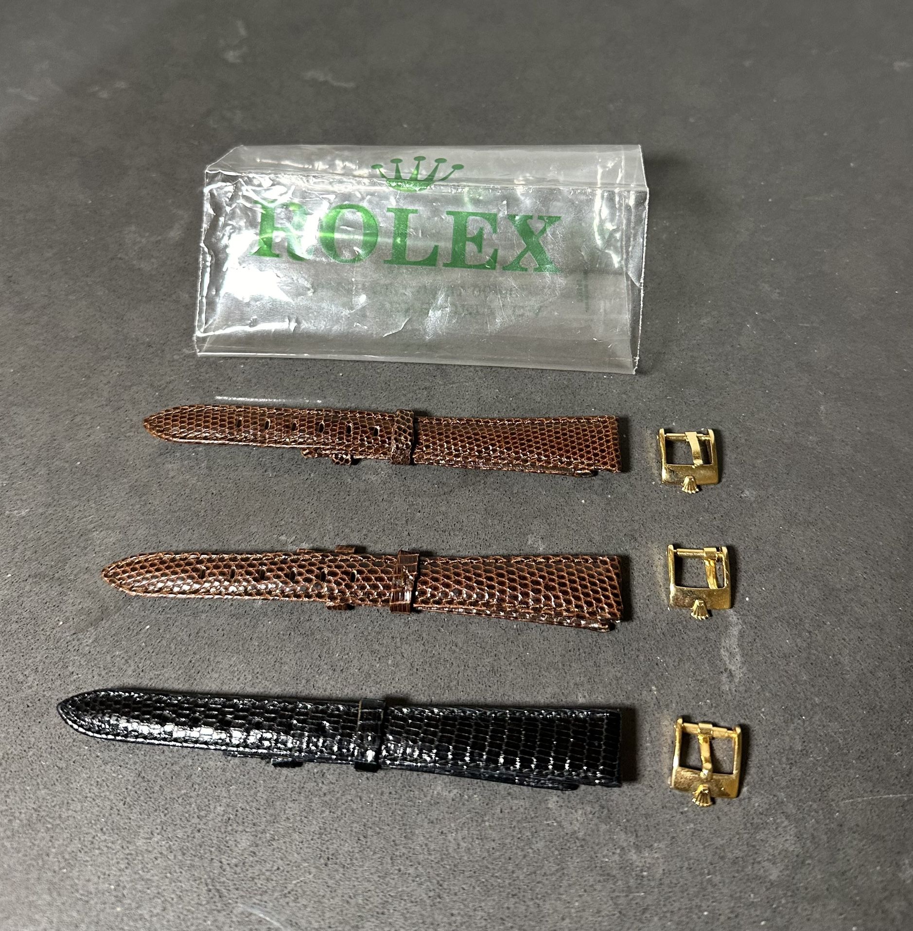 NEW OLD STOCK 13 MM ORIGINAL ROLEX STRAP FOR LADIES , BROWN AND BLACK COLOR