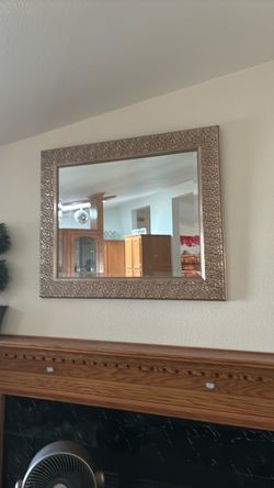 Large Wall Mirror with Ornate Gold Frame